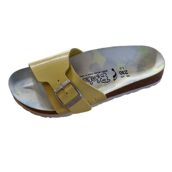 BIRKENSTOCK Shoes CATALINA BIRKO-FLOR LEMON PATENT Leather Buckle at uppers - Picture 2 of 9